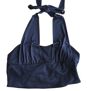 7 Day WKND Black Halter Top, Size L